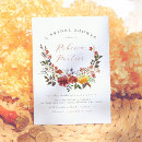 Search for fall floral bridal shower invitations Rustic