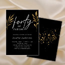 Search for black 40th birthday invitations Floral