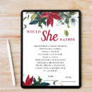 Search for poinsettia bridal shower invitations Red