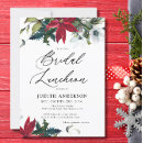 Search for holiday bridal shower invitations Poinsettia