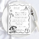 Search for black and white beach wedding invitations Simple