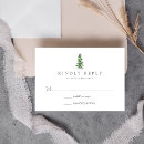 Search for trees rsvp cards Watercolor