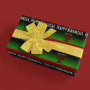 Search for happy kwanzaa wrapping paper Green