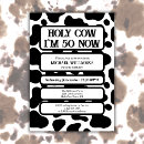 Recherche de vache drôle invitations Noir et blanc