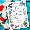 Search for seahorse birthday invitations Ocean animals