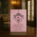 Recherche de lustre rose invitations Monogramme