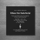 Search for music recital invitations Black and white