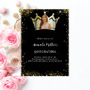 Search for gold crown invitations Black