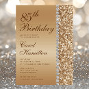 Search for elegant 85th birthday invitations Gold