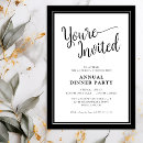 Search for retirement dinner invitations Black and white