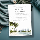 Search for palm tree rehearsal dinner invitations Modern elegant