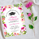 Search for watercolor flowers graduation invitations Pretty