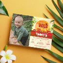 Search for safari animals 2nd birthday invitations Modern