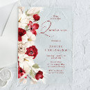 Search for acrylic quinceanera invitations Red