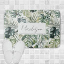 Search for green leaves bath mats Forest