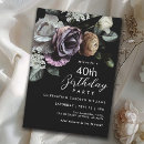 Search for purple 40th birthday invitations Adult birthday party