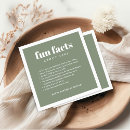 Search for fun facts napkins Black and white