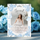 Search for blue sweet 16 invitations Butterfly