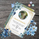 Search for blue and gray wedding invitations Dusty blue grey