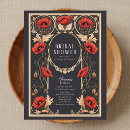 Search for red poppy bridal shower invitations Floral