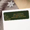 Search for green and gold return address labels Leaves