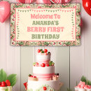Search for strawberry banners Girl 1st birthday