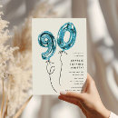 Search for blue 90th birthday invitations Simple