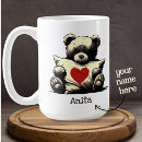 Search for heart teddy bear mugs Cute