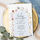 Search for flowers baby boy shower invitations Wildflower
