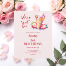 Recherche de strawberry 1ans anniversaire invitations Sucré