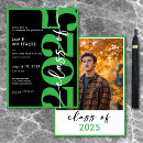 Search for green and white graduation invitations Simple
