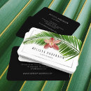 Search for palm leaf business cards Tropical