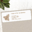 Search for bee return address labels Gold