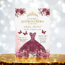 Search for red and gold quince invitations Butterflies