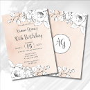Search for chic 30th birthday invitations White