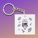 Search for purple ribbon keychains Warrior