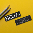 Search for hello business cards Informal casual hello
