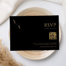 Search for black and gold rsvp cards Modern