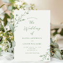 Search for green and white invitations Rustic