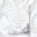 Search for silver cross first communion invitations Christian