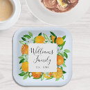 Search for orange fruit plates Green leaves