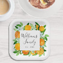 Search for orange fruit plates Green leaves