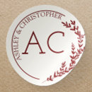 Search for crimson wedding stickers Modern