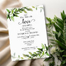 Search for greenery rehearsal dinner invitations Eucalyptus