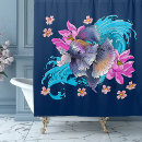 Search for pink and navy shower curtains Floral