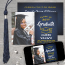 Search for yellow and blue graduation invitations Graduate