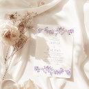 Search for lavender floral wedding invitations Elegant
