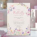 Search for watercolor butterfly invitations Wildflowers