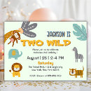 Search for two cute birthday invitations Zoo