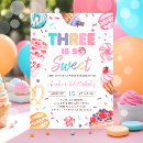 Search for candy 3rd birthday invitations Doughnut